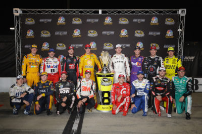 RICHMOND, VA - SEPTEMBER 10: 2016 Chase for the Sprint Cup drivers pose for a photo after the NASCAR Sprint Cup Series Federated Auto Parts 400 at Richmond International Raceway on September 10, 2016 in Richmond, Virginia. (Photo by Chris Graythen/NASCAR via Getty Images)