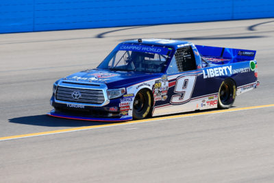 AVONDALE, AZ - NOVEMBER 11: William Byron, driver of the #9 Liberty University Toyota, practices for the NASCAR Camping World Truck Series Lucas Oil 150 at Phoenix International Raceway on November 11, 2016 in Avondale, Arizona. (Photo by Chris Trotman/NASCAR via Getty Images)