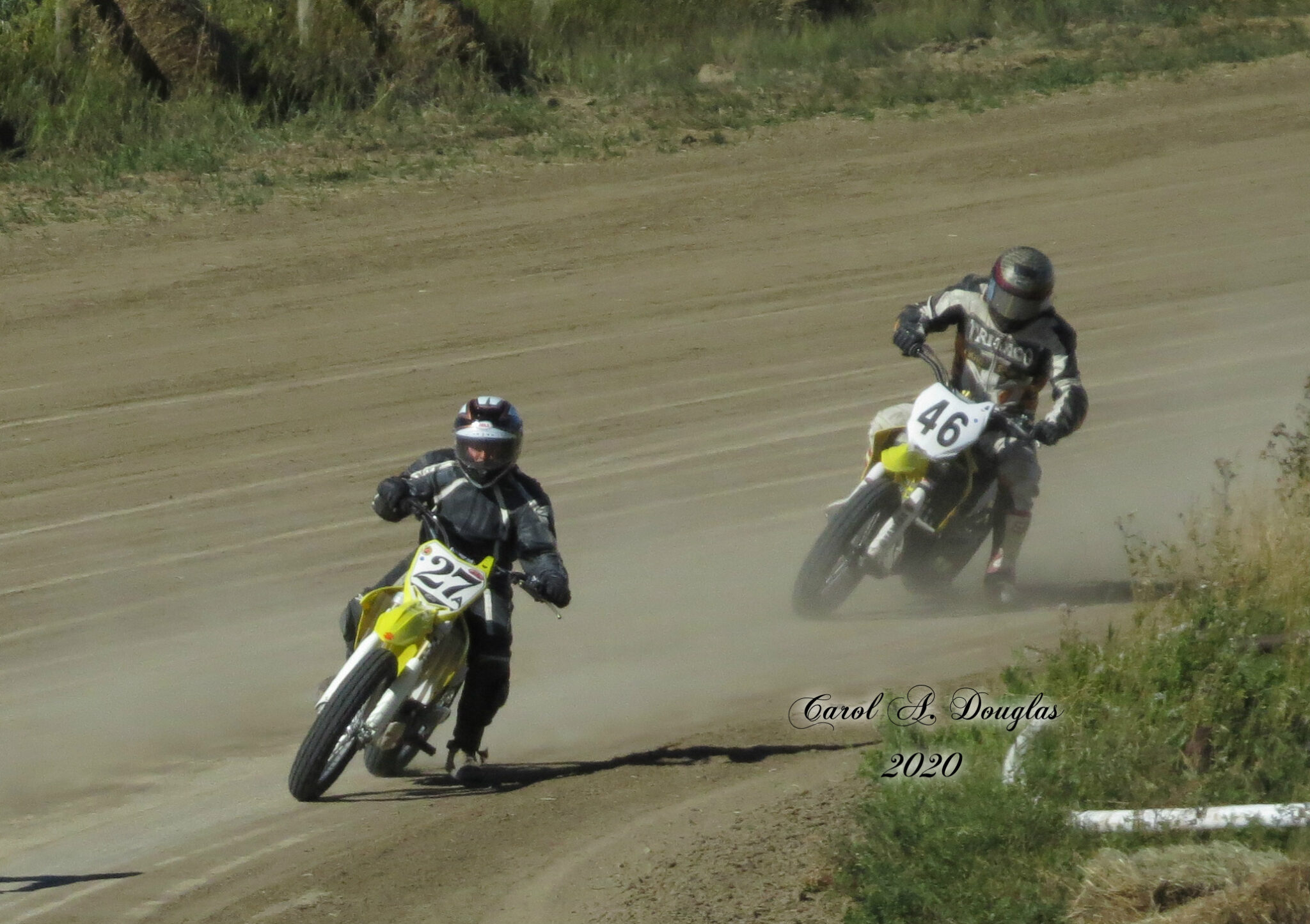 Flat Track Motorcycle Racing August 22 & 23 at Dinosaur Downs Speedway